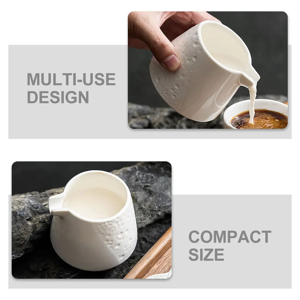 

Ceramic Syrup Pitcher 12 Oz Small Creamer with Compact Size Travel Friendly Perfect for Milk Sauce Gravy Dipping Coffee