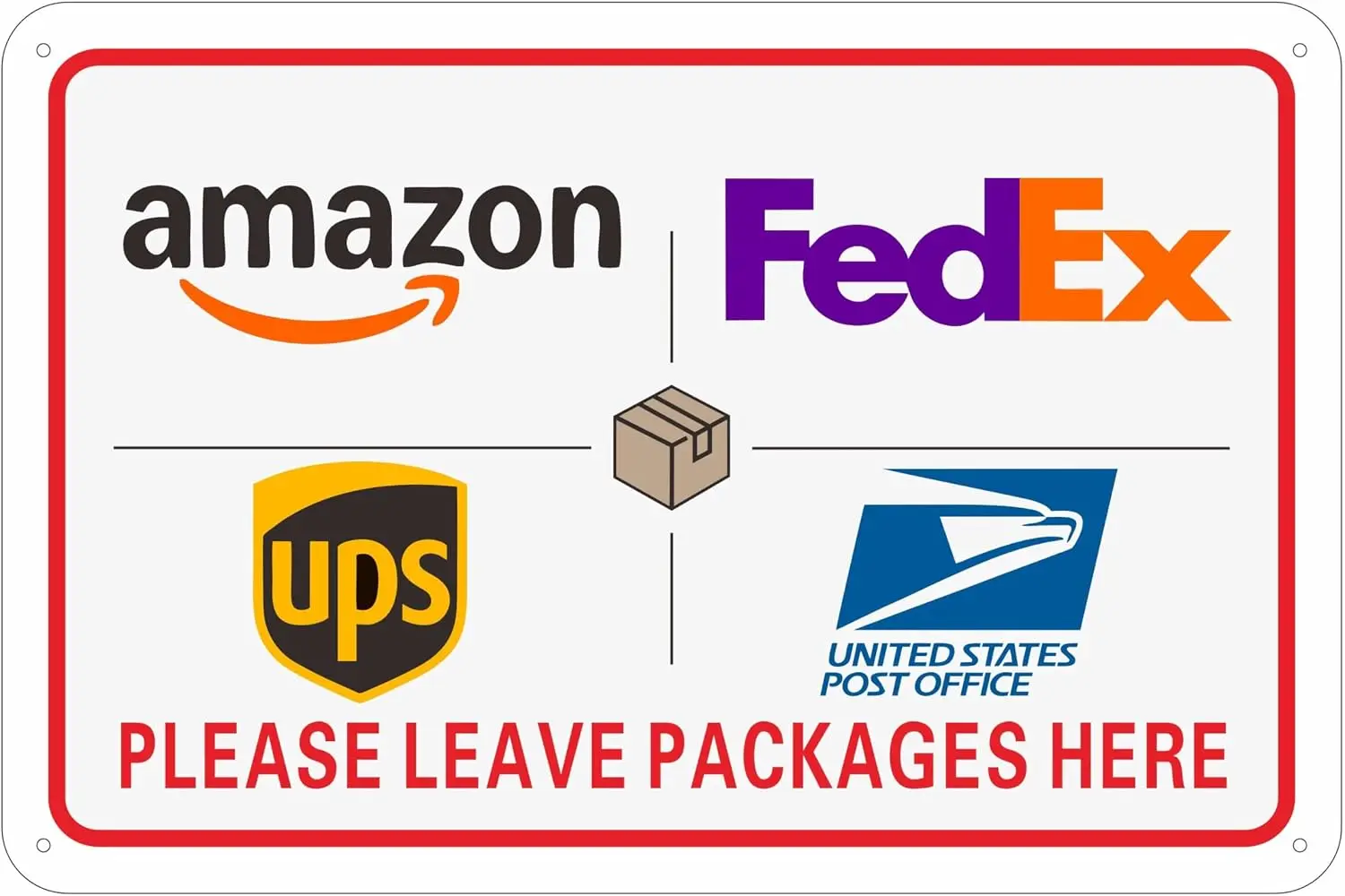 shengyeah-Please Leave Packages & Deliveries Here Thanks aluminum Sign  Delivery Instructions for My Packages Orders from Am