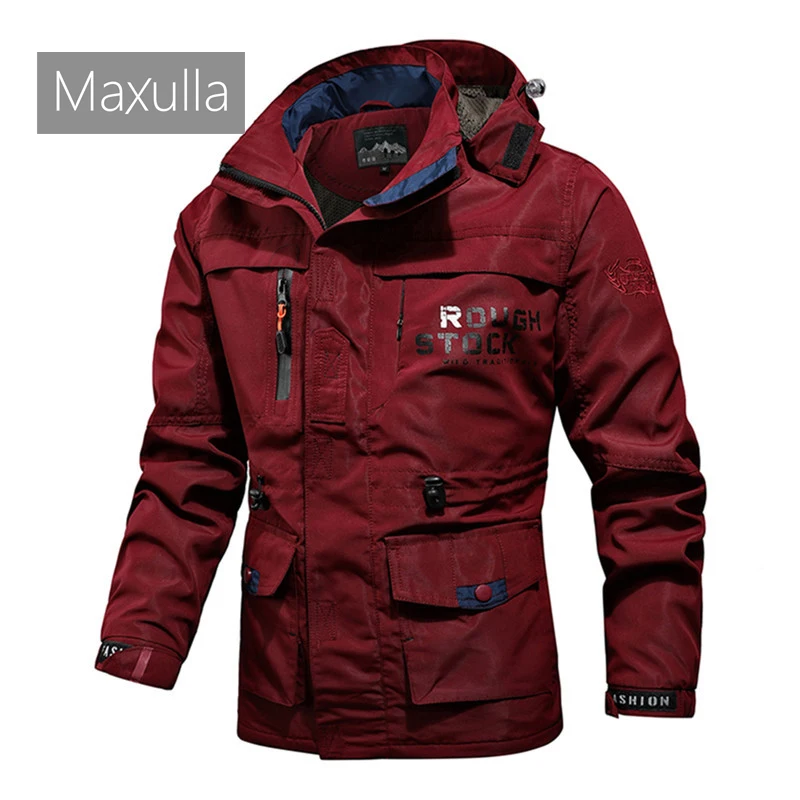 

Maxulla Spring Autumn Men's Casual Hooded Jacket Fashion Breathable Windproof Coat Outdoor Hiking Coat Men's Clothing