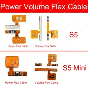 Bilashmart Power Volume Button Flex Cable Samsung Galaxy S5 G900F G900H / S5 Mini G800F Power Volume Switch Flex Ribbon Repair Parts
