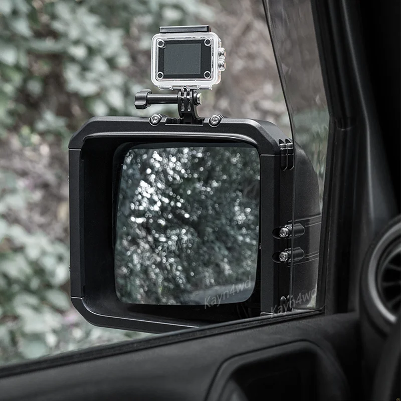 الطرق الوعرة 4X4 الملحقات الخارجية OMU سلسلة الألومنيوم مرآة الرؤية الخلفية المطر درع غطاء إطاري ل 2007-2017 جيب رانجلر JK #3