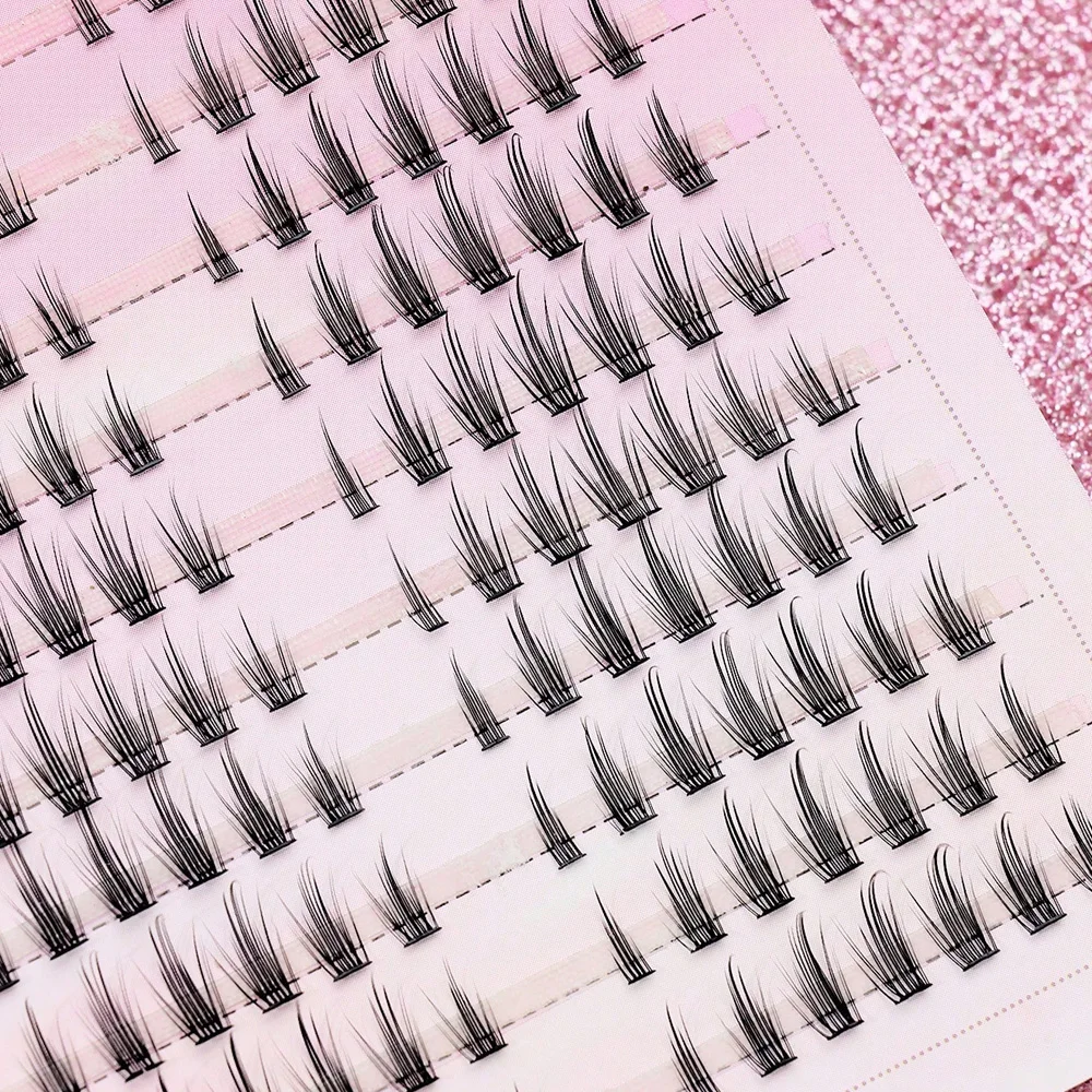 DIY Eyelashes Extension Cluster 3D Mink Lashes Individual Full Volume Lashes Natural Look 8-16MM False Lashes 140 Pcs