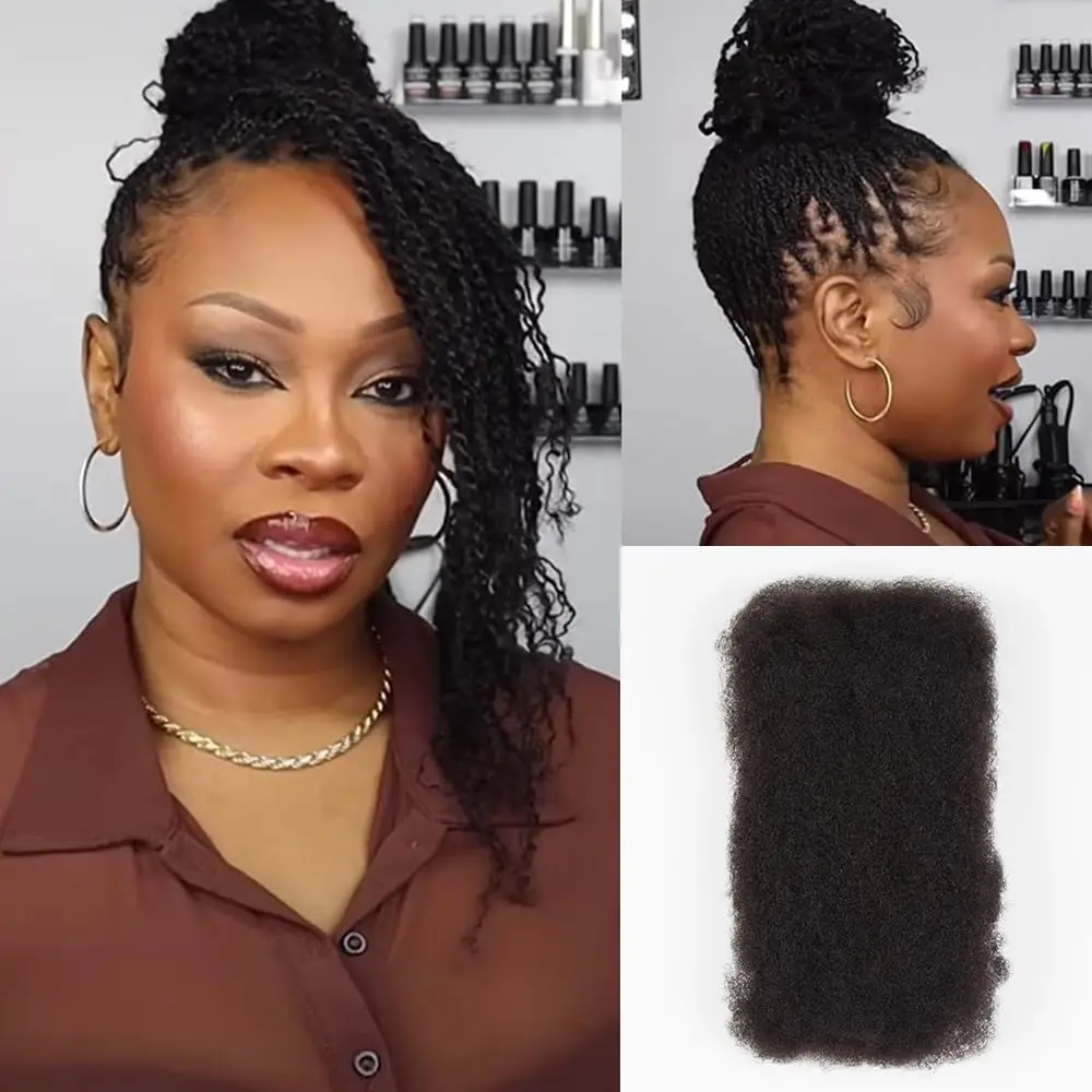 Przedłużanie włosów Afro Kinky Bulk Braiding – Rebecca Fashion Lekkie, naturalne kolory do afrykańskich warkoczy i codziennego noszenia