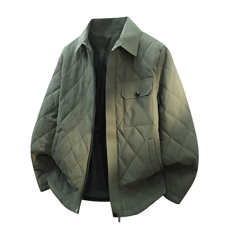 

New Collar Jacket, Cotton Jacket, Fashionable and Versatile with Thick Cotton Insulation, Windproof Cotton Jacket Men's Clothing