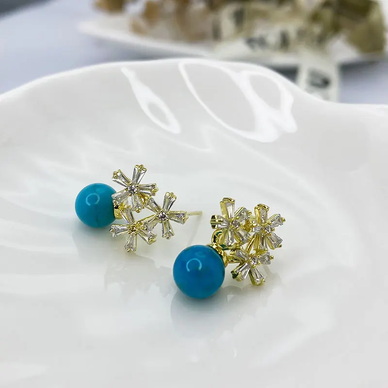 

Turquoise Earrings Urban Style Elegant Turquoise Earrings Women Fashionable Versatile