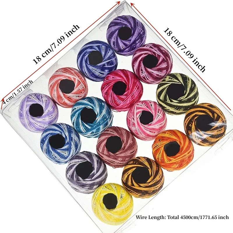 16 Colors Cross Stitch Thread Embroidery Sewing Thread Diy Hand-Knitted Patch Thread Sewing Supplies Handcraft