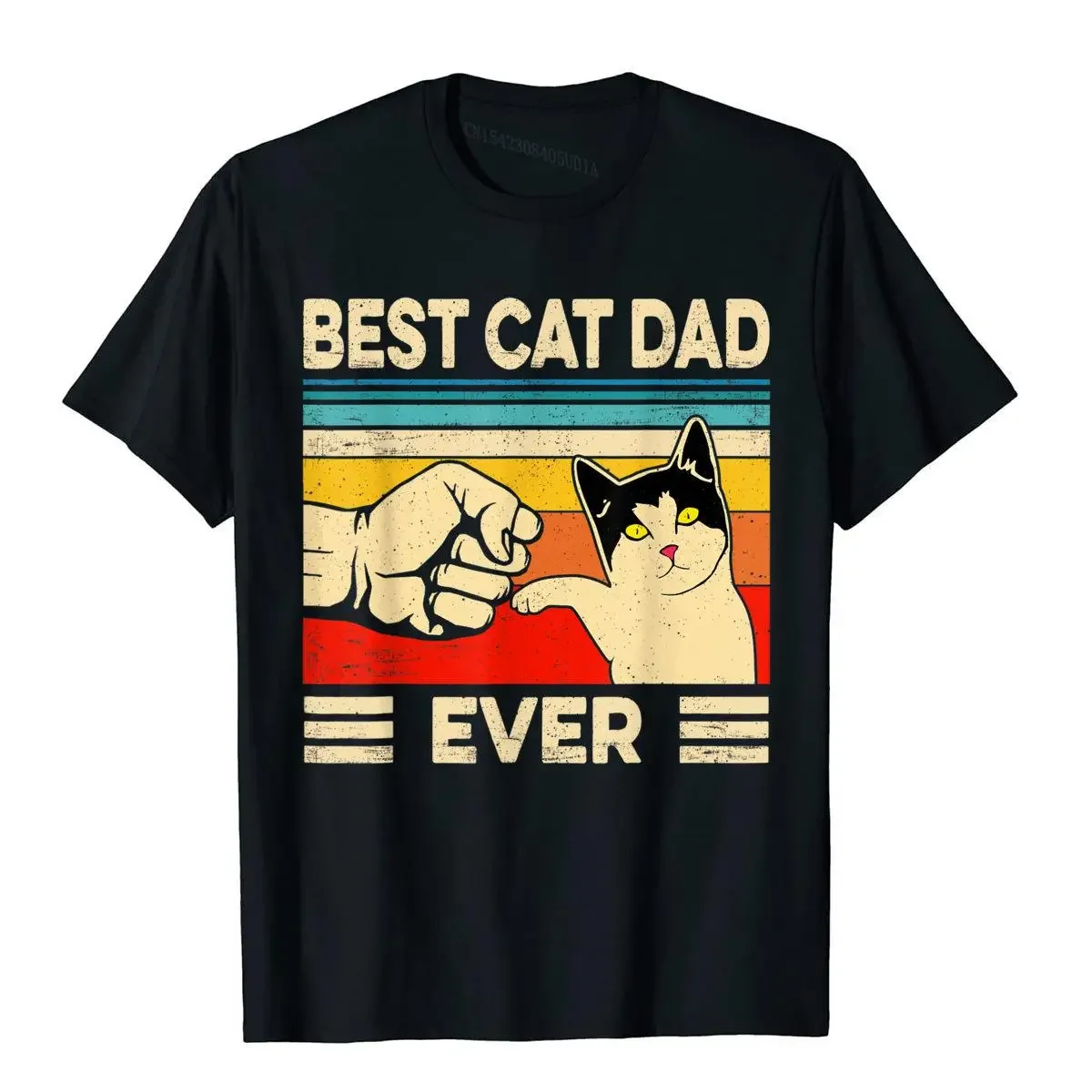 Best Cat Dad Ever T-Shirt Funny Cat Daddy Father Day Gift T-Shirt Cotton Tops Shirt Print High Quality Novelty T Shirts