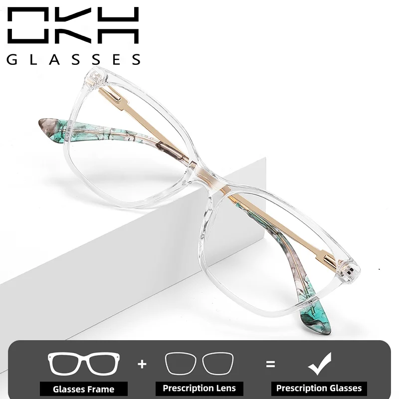 

OKH Wholesale Spot Women's Cat eye glasses Simple Style Computer Reading Glasses Prescription Myopia Glasses Frame