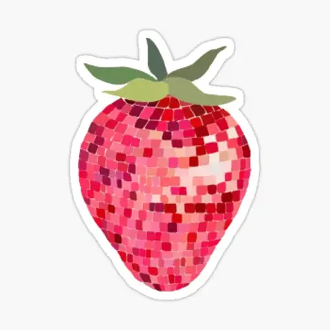 귀여운 벽 스티커에 대 한 딸기 Mirrorball 디스코 스티커 재미 있은 자동차 만화 물병 인쇄 범퍼 아트 창 아이 장식