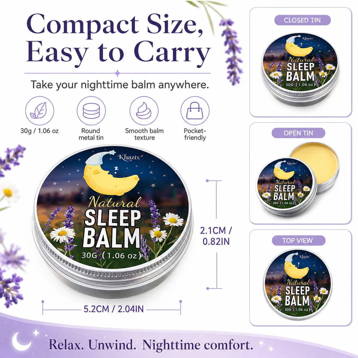 Sleep Cream - Deep moisturizing and long-lasting fragrance, lily and chrysanthemum rosemary, portable night cream, suitable for image 6