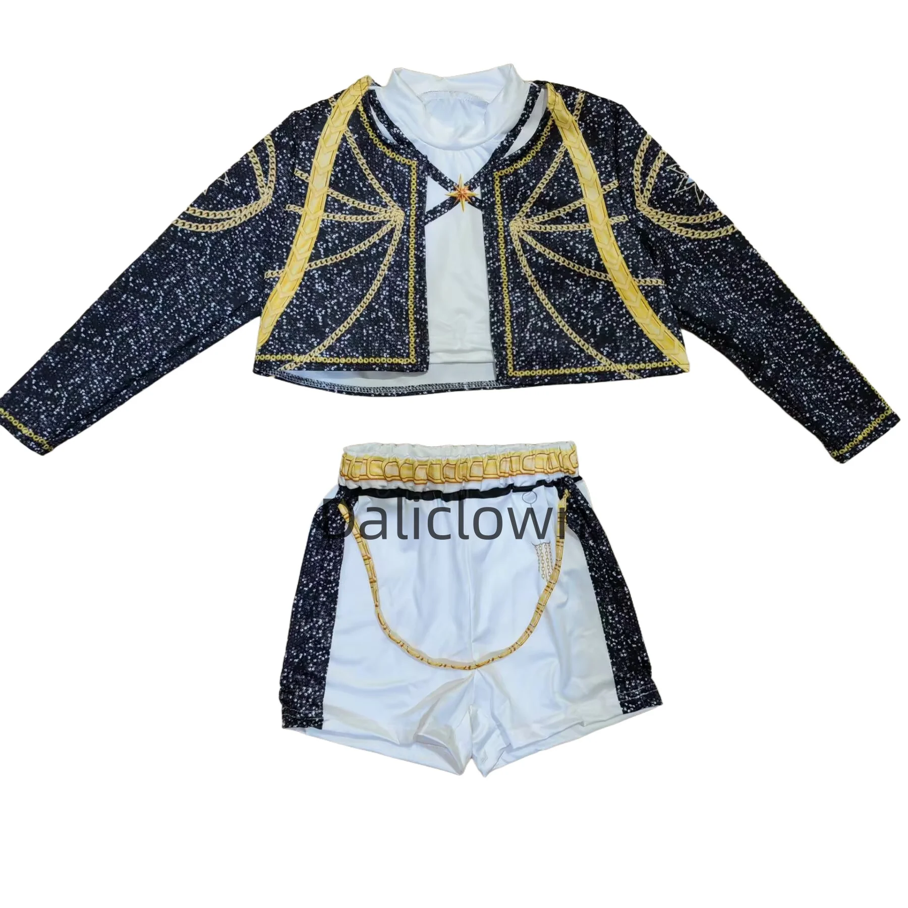 طفل فتاة Kpop شيطان هنتر تأثيري رومي زوي ميرا تأثيري حلي الذهبي هنتركس الطفل مرحلة الأداء الملابس حفلة الهالوين