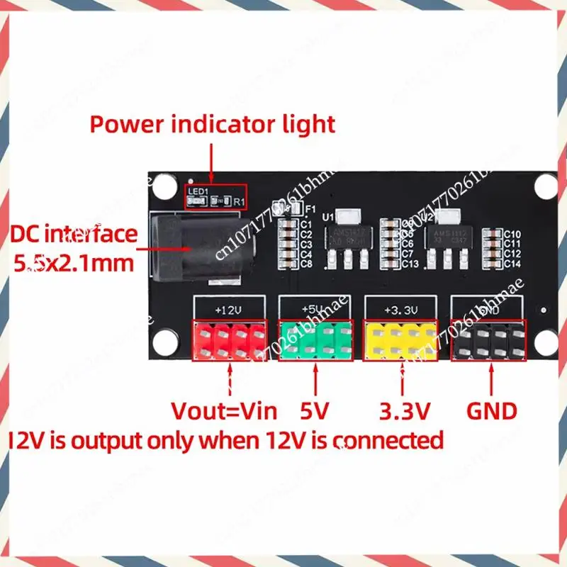 -A21Z 3.3V, 5V, 12V Multiple Output Power Supply Module From DC 12V Source For Electronics