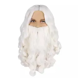 Santa Hair and Beard Set for Christmas Durable Lightweight Roles Play for