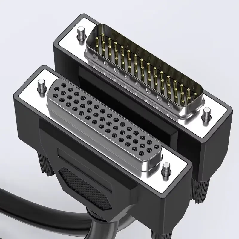 44Pin 3Row Connector Extension Female to Male to Male DB44 Pure Copper Data Cord Industrial Grade CNC Programmer Signal Wire