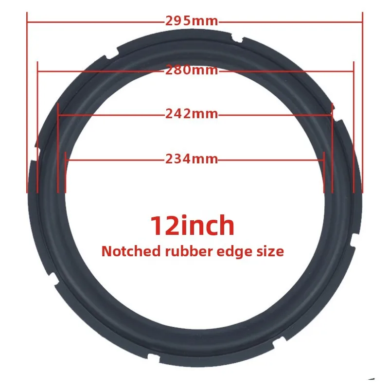 MW Audio 2 Stück Lautsprecher-Gummi-Umrandung 8"/10"/12", Woofer-Kanten-Reparatur-Kit mit Aussparung – Detail 9