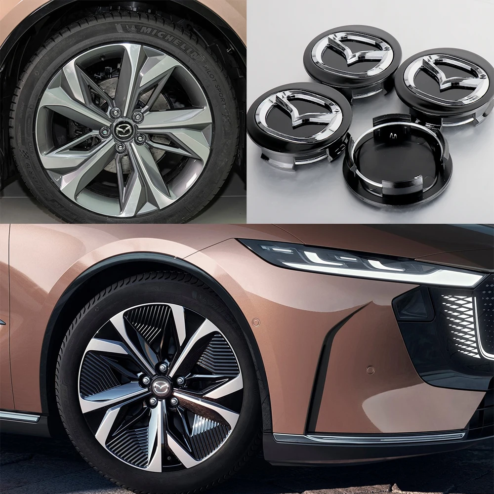 4PCS 56MM Car Wheel Center Hub Caps Covers Badge For Mazda Speed MS 2 3 5 6 7 323 RX7 RX8 Axela Atenza CX-3 CX-4 CX-5 CX-8 Demio