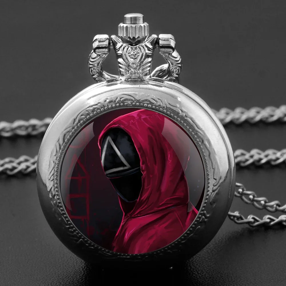 

Teleplay Vintage Glass Dome Quartz Round Dial Pocket Watch Chain Linked Pendant for Men/Women Children Exquisite Gifts