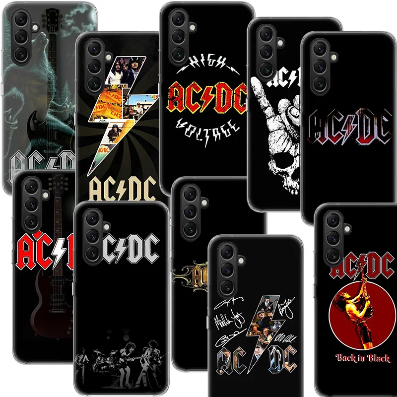 Ac-Dc Fashion Rock Phone Case Samsung Galaxy A70 A50 A40 A30 A20E M30S M31 M21 M12 J8 J6 J4 M32 M52 M51 A90 A80 A20S M11 A10S Ca