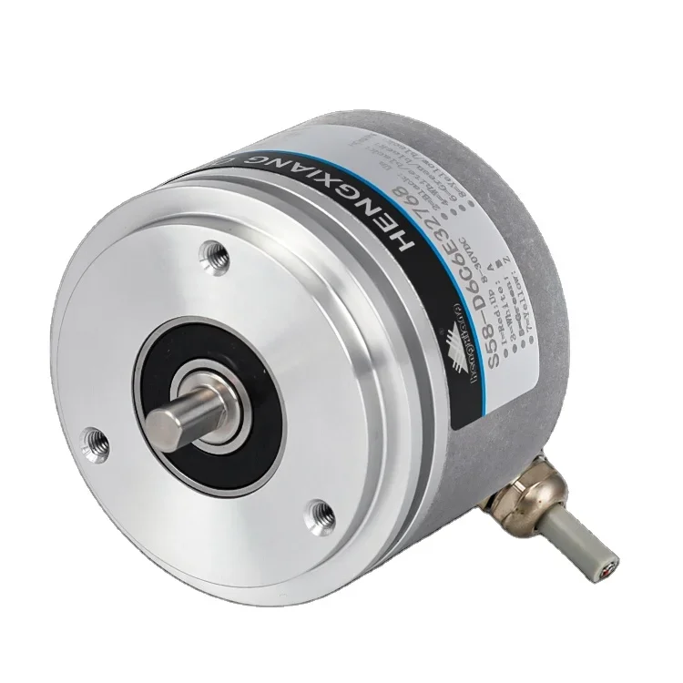Hengxiang Encoder SM58-A8TG2416RH Absolute Encoder CNC Optical Sensor RS485 IP65 SSI Multi-Turn 24-Bit DC5V DC8-30V Alarm Sol