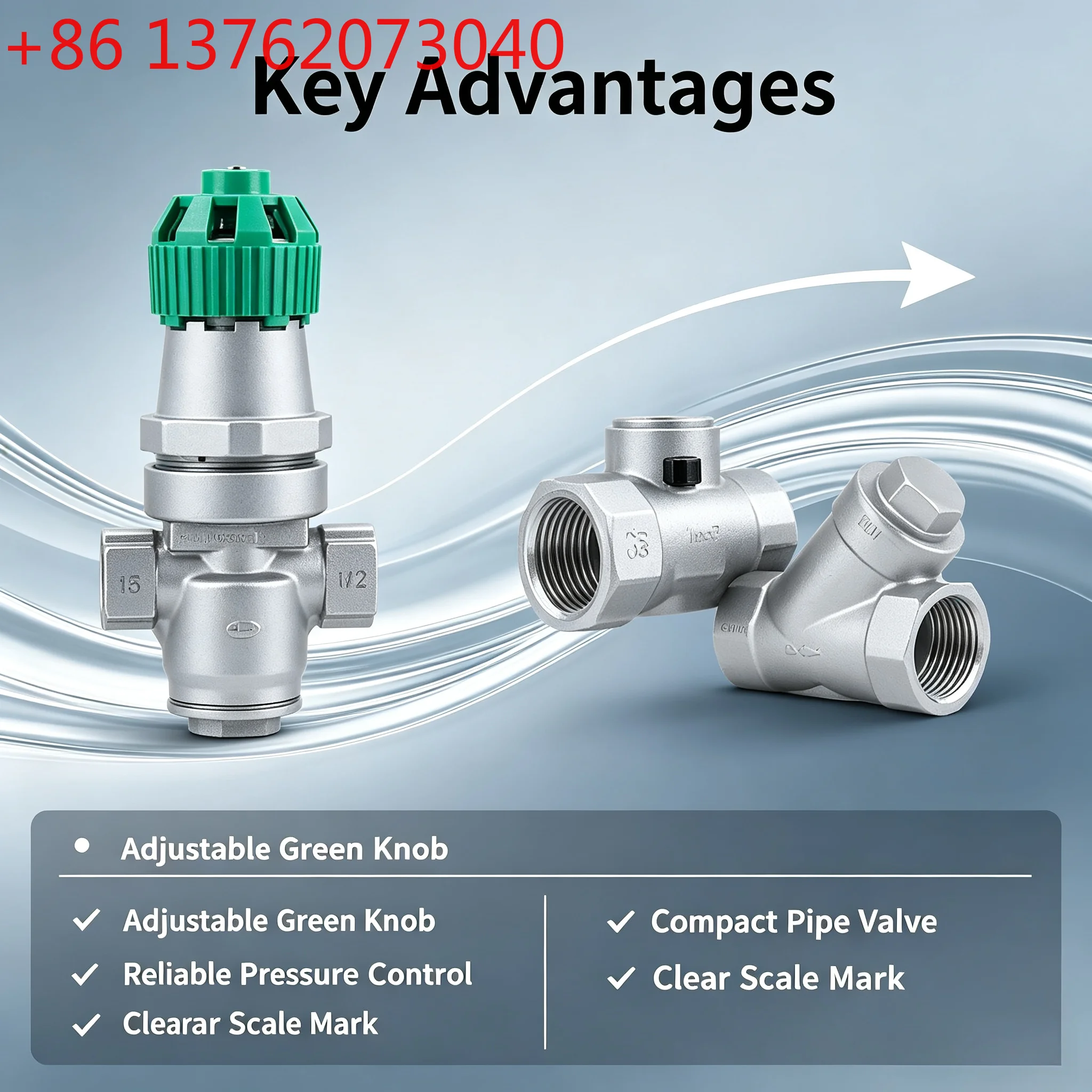 Y14H-16P Stainless Steel Bellows Pressure Reducing Valve, High Temperature Steam Pressure Regulator DN15 DN20 DN25 Specification