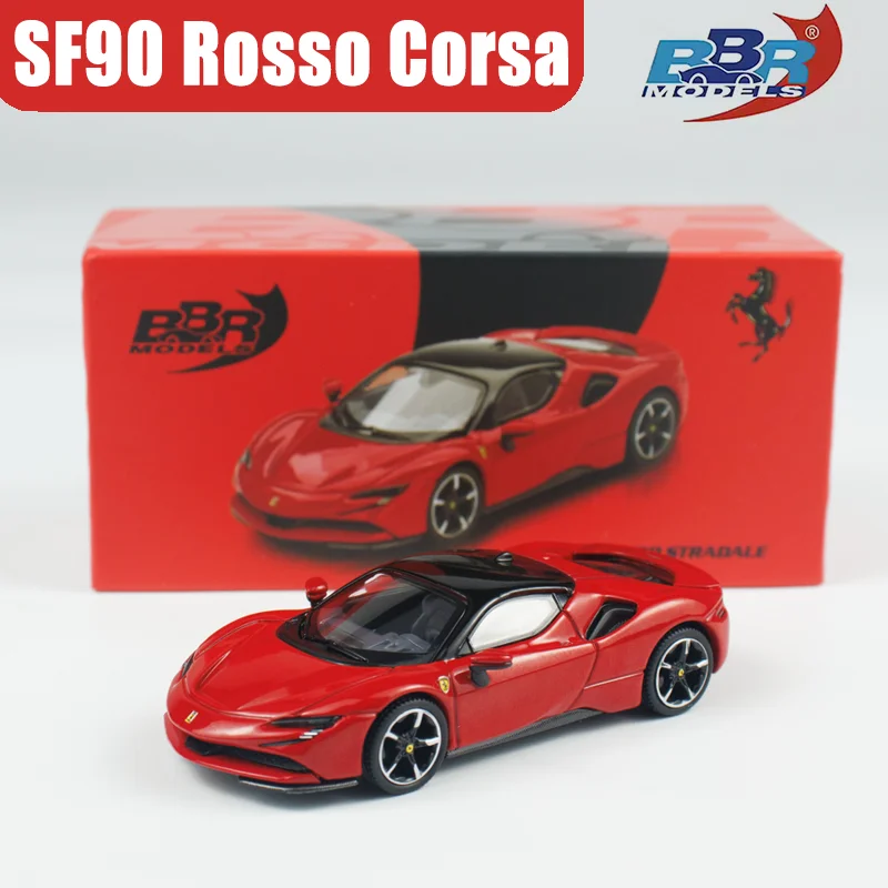 BBR 1/64 SF90 Rosso Corsa Lega Veicolo a motore Giocattolo Pressofusione Modello in metallo Collezione Regali per ragazzi