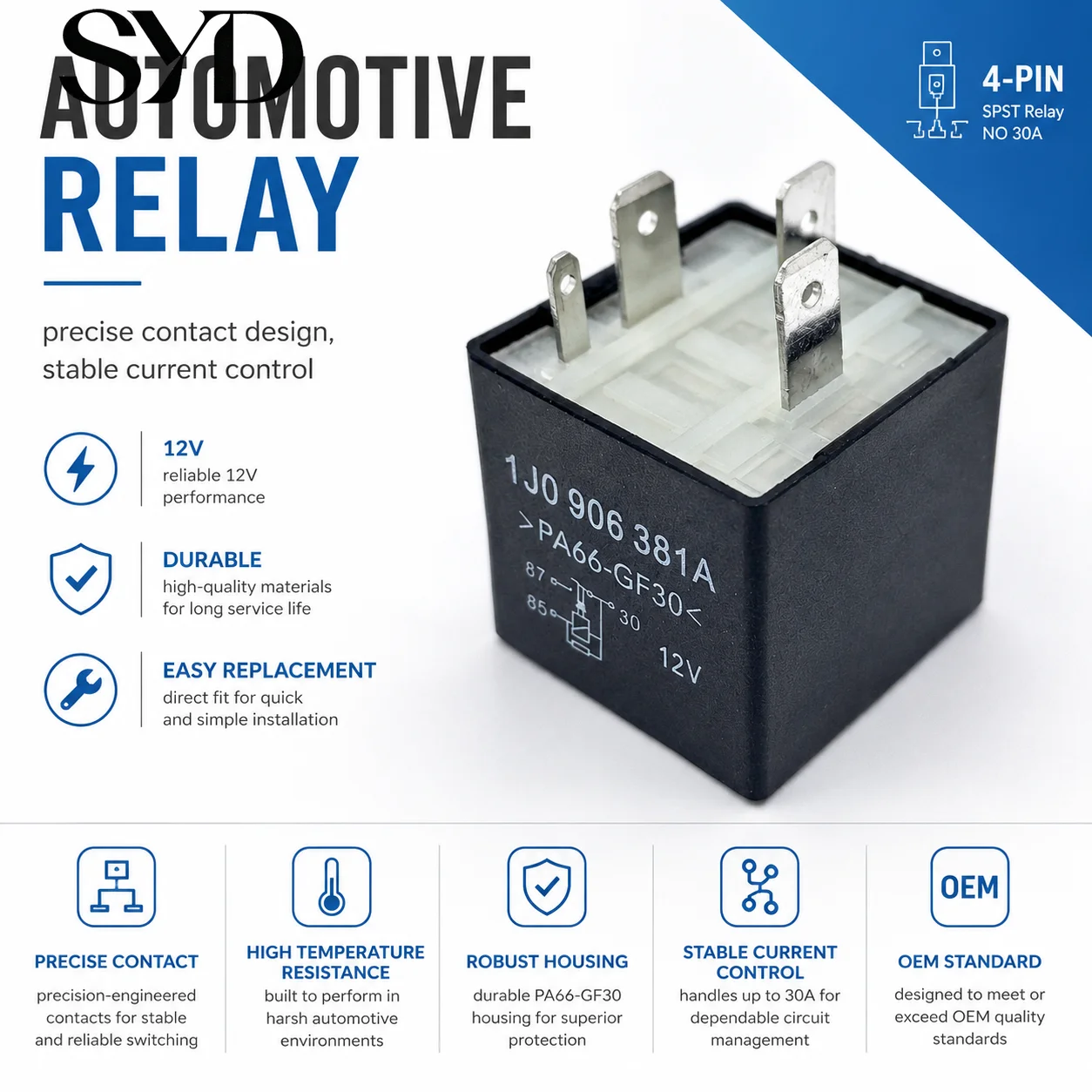 No.109 Multifunctional Car Control Relay Module OE 1J0906381A Auto Electrical Replacement Part For VW Polo Jetta Bora Golf