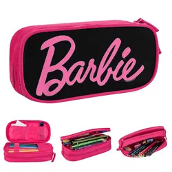 Pink Barbi Pencil Case Barbie Pencilcases Pen Holder for Girls Boys Big Capacity Bag School Supplies Gifts Stationery