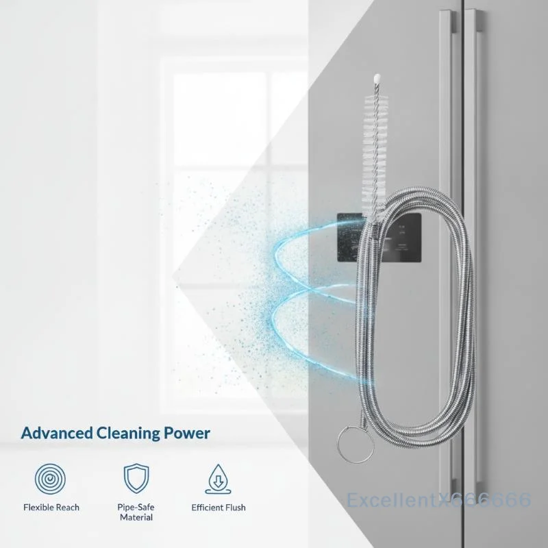 4/5Set Refrigerator Drain Hole Clog Remover Food Grade Fridge Dredge Cleaning Tools for Daily Kitchen Fridge Care Use