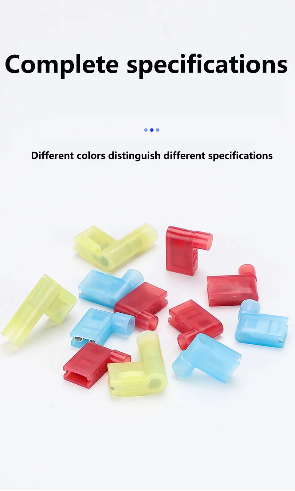 Nylon-Flachkabelklemmen FLDNY1.25/2-250 Isolierte Schnellverbinder 6.3 Stecker Rechtwinklige Klemmen Einstecktyp – Detail 3