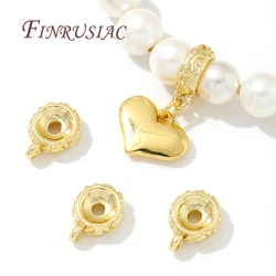 18K Real Gold Plated Spacer Beads Pendants Charms Clasps Bails For Pendant DIY Jewelry Making Supplies