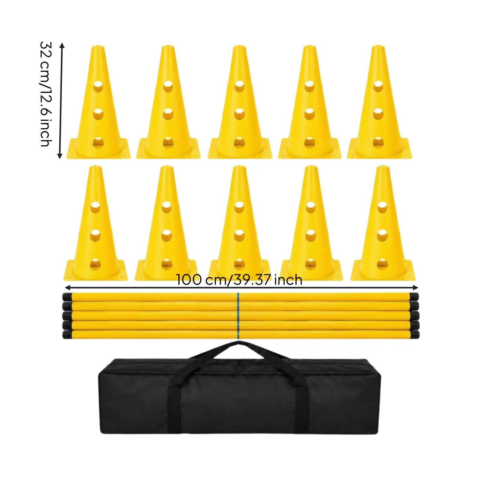 Children Hurdle for Agility Dog Training Portable Obstacle Kit with Storage Bag Adjustable Rods for Pet Speed