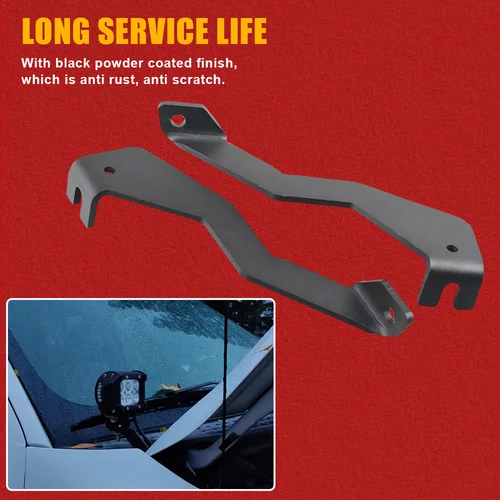 Imagen 2 del producto Bisagras de capó de motor, soporte de luces Led para trabajo de vala de montaje, soporte de luces para Ford F150 2004-2014 SVT Raptor 2010-2014