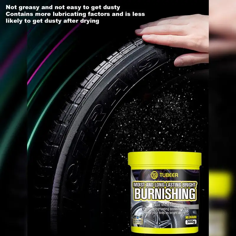 Long Lasting Tire Gloss Wax Car Tyre Gloss Blackening Wax Vehicle Refurbishment Cream Car Detailing Tire Maintenance Supplies