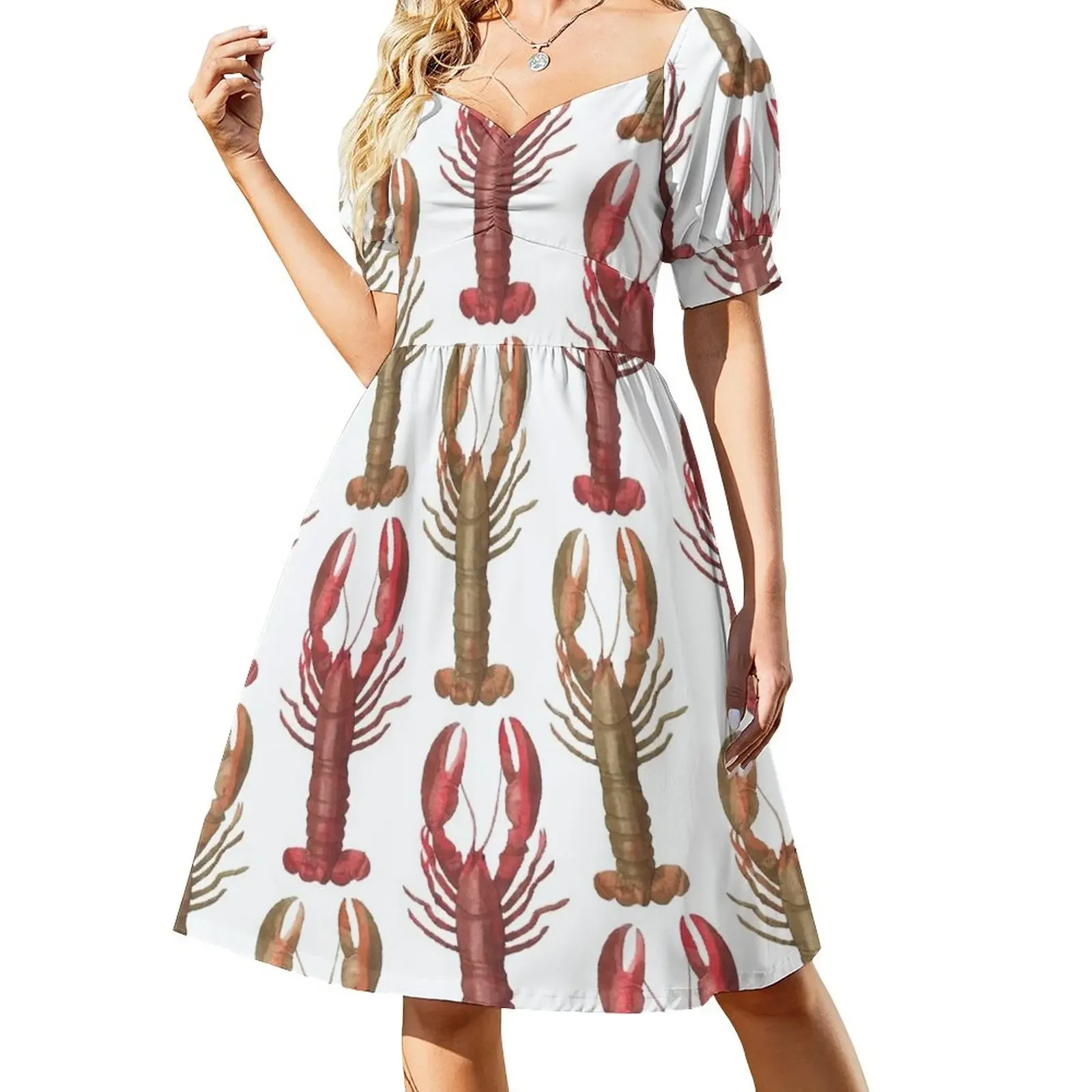 

Lobsters Short-Sleeved Dress summer dress womens 2025 Evening dresses