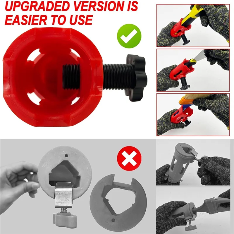 

AB34-Multi-Angle Paint Brush Extender,Extension Pole Attachment Holder For Paint Brush,Roller,Secure Handle Grip,Rotatinghead