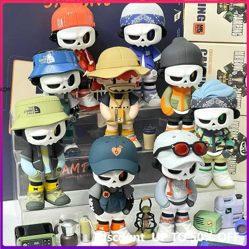 

Коллекционные фигурки Mr.Bone V4 Camping Series: Аниме-персонажи, модные игрушки, загадочные коробки, настольные украшения, ПВХ-куклы, крутые модели, подарки-сюрпризы для мужчин