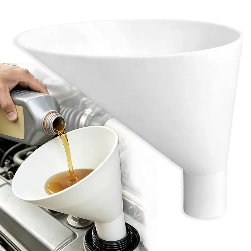 Car Offset Oil Funnel Large Mouth Fuel Transfer Tool for Engine Oil Coolant Vehicle Maintenance Repair Auto Accessory