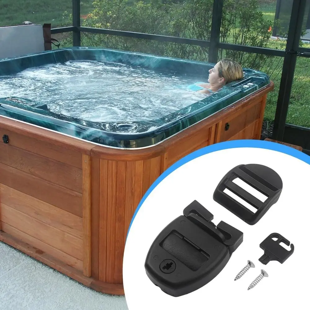 4pcs Durable Spa Cover Clips Universal Weather Resistant Hot Tub Cover Clips Spare Parts Spa Cover Clips Replacement Hot Tubs