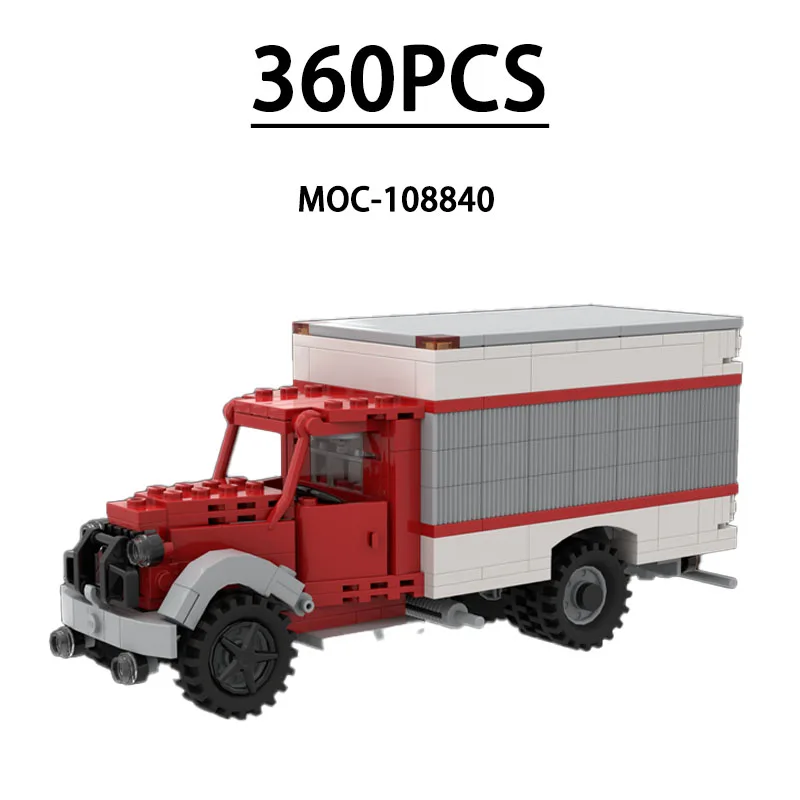

MOC-108840 Building Block Car Box Truck Model Ornament 360 Pieces Children's Educational Birthday Christmas New Year Toy Gift
