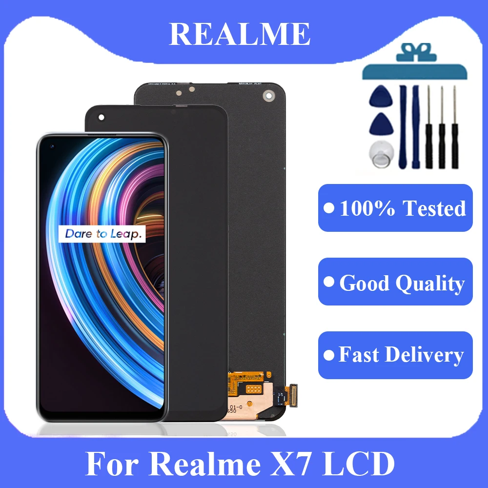 

6.4" Original AMOLED For OPPO Realme X7 RMX2176 LCD Display Touch Screen Digitizer Assembly Replacement For Realme X7 LCD