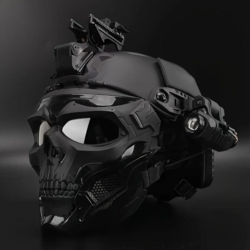 FAST Skull and Helmet Set，Adjustable Knob，Suitable Outdoor Activities，Cosplay Photo Props，Bar Club Party Supplies，G