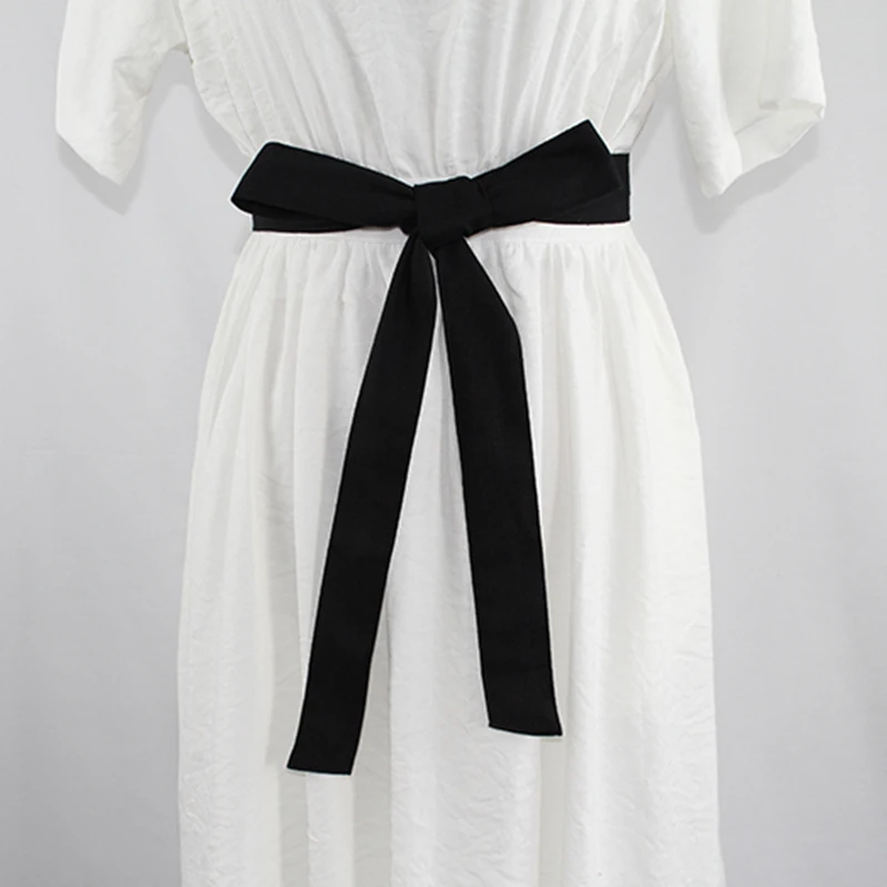 Versatile  Color Cotton Linen Waist Belt Women's Dress Sash Accessory Waist Seal in Waist Tying Band Artistic Style Univ...