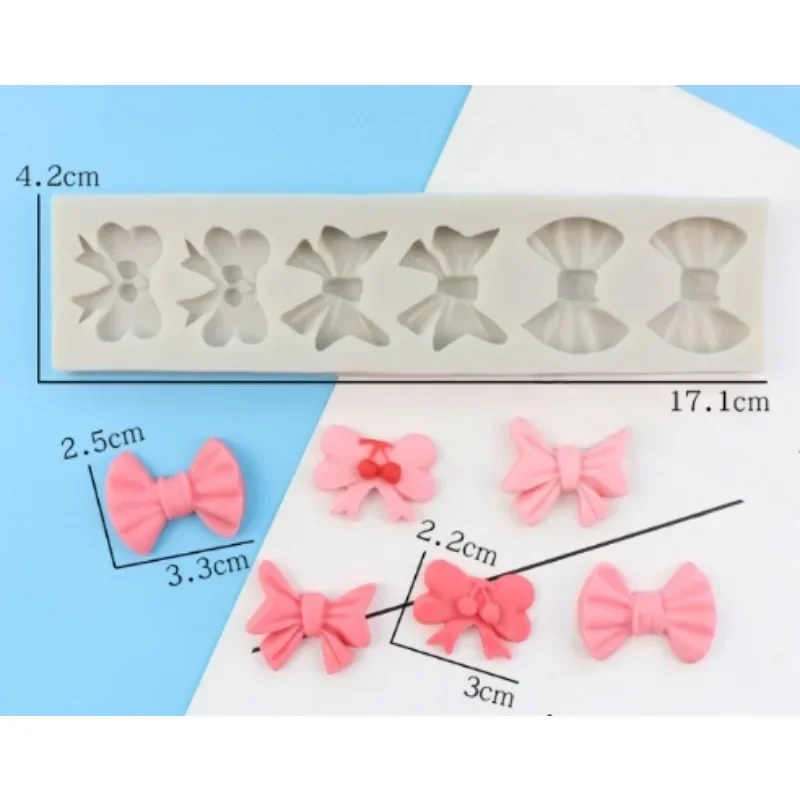 1PC Cake Mousse Silicone Mold Chocolate Bow Mold Bow Cake Silicone Mold Plaster Decoration Tools