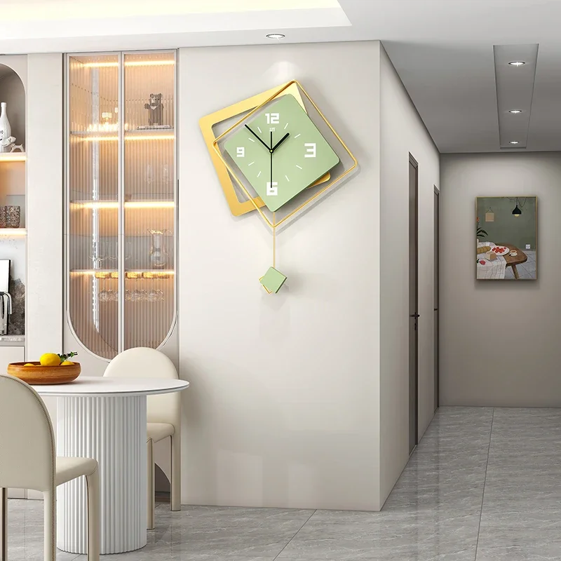 Quartz Movement Wall Clock Silent Non Ticking Minimalist Nordic Design for Bedroom Living Room Simple Modern Home Decor Frame