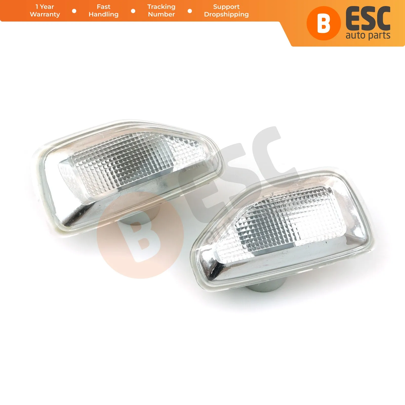 

ESC Auto Parts ESP742+ESP743 2 Pcs Side Indicator Lamps 261601801R- 261651140R for Dacia Sandero Logan Ship From Turkey