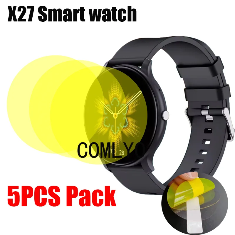 Pellicola morbida da 5 pezzi per X27 Smart watch Screen Protector Smartwatch TPU Hydrogel Unthin HD pellicole antigraffio
