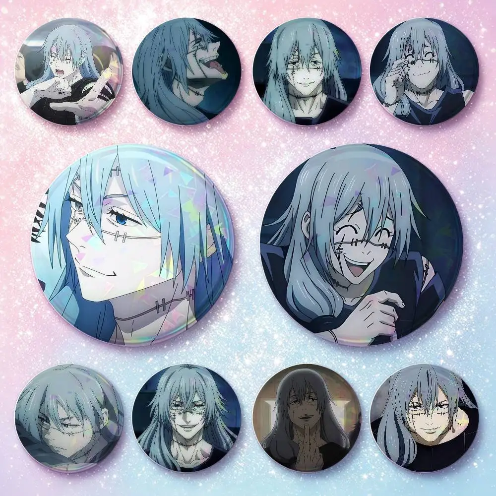 Mahito Anime Figure Badges 25 32 44 58 75 Mm Round Cosplay Pin Bag Decor Fans Collect Friends Gifts Brooch Souvenir