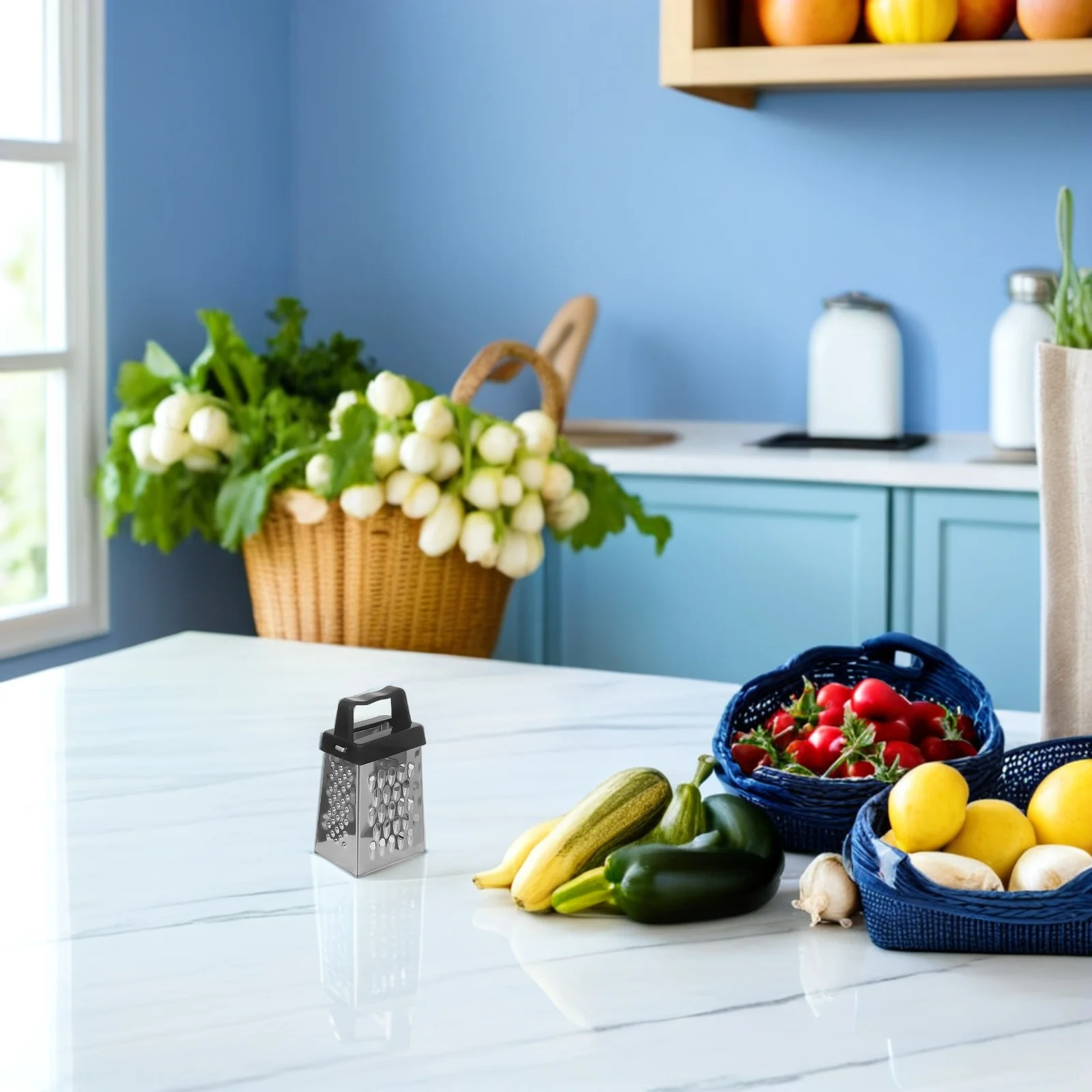 6 قطعة مبشرة الجبن الصغيرة من الفولاذ المقاوم للصدأ 4 جوانب أداة مطبخ محمولة لتقطيع الجبن والزنجبيل والثوم والخضروات والفواكه #4