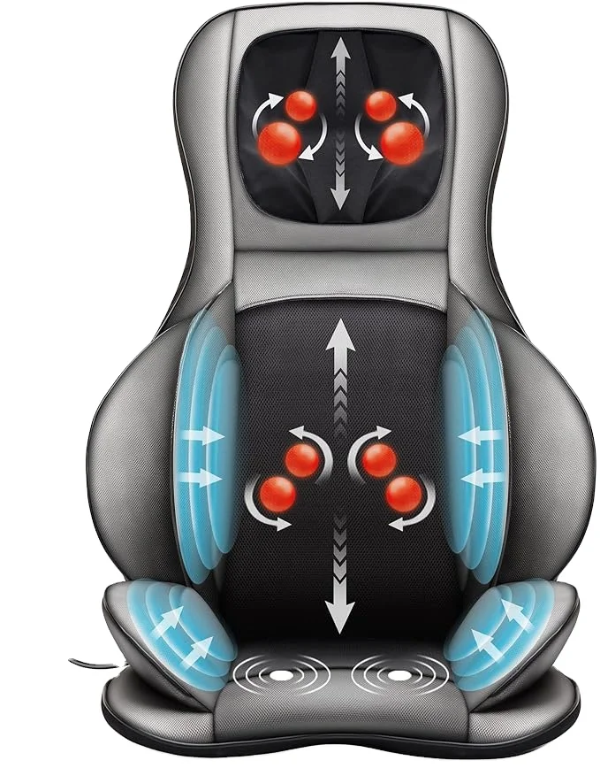 

Adjustable Neck Rollers With Air 3D Shiatsu Neck Back Waist Thighs Full Body Massage With Heating Pad Seat Cushion