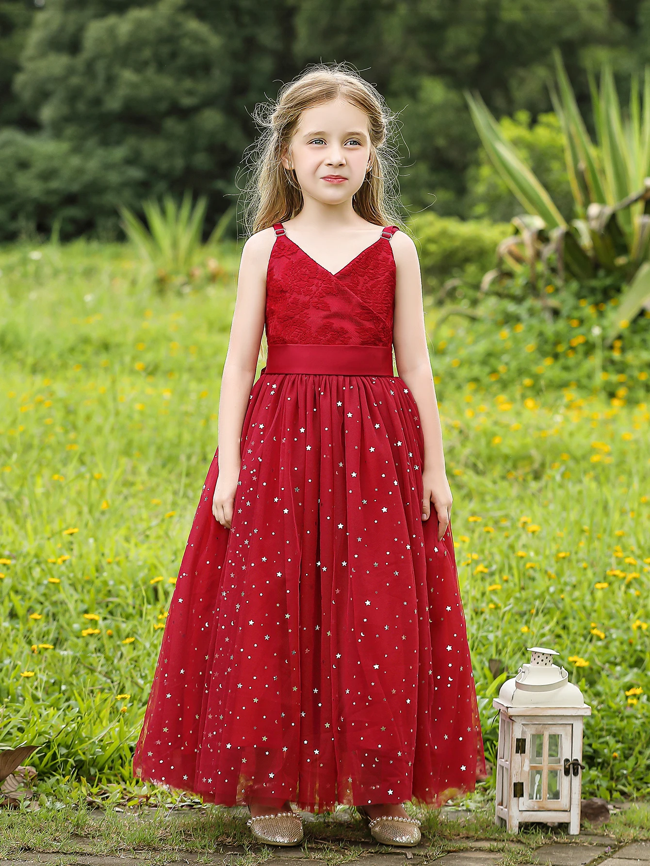 Young Girl Kids Clothes Wholesale Elegant High Quality Lace Kids Puffy Party Dress